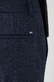 Штани з домішкою вовни Tommy Hilfiger колір синій фасон сигарети висока посадка