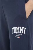 Бавовняні спортивні штани Tommy Jeans колір синій з принтом (3434631)
