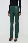 Штани Marciano Guess жіночі колір зелений пряме середня посадка
