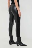 Легінси Patrizia Pepe жіночі колір чорний однотонні
