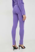 Спортивні штани Patrizia Pepe колір фіолетовий однотонні