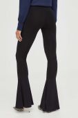 Штани Patrizia Pepe жіночі колір чорний кльош висока посадка (3572067)