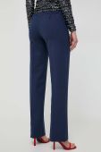 Штани з домішкою вовни Patrizia Pepe колір синій пряме висока посадка