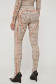 Легінси Patrizia Pepe жіночі колір бежевий візерунок