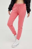 Спортивні штани Superdry колір рожевий однотонні