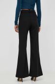 Штани Bardot жіночі колір чорний кльош висока посадка