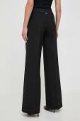 Штани з домішкою вовни Twinset колір чорний пряме висока посадка (3622199)