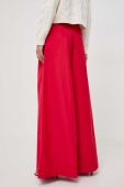 Штани Twinset жіночі колір червоний широке висока посадка