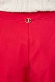 Штани Twinset жіночі колір червоний широке висока посадка