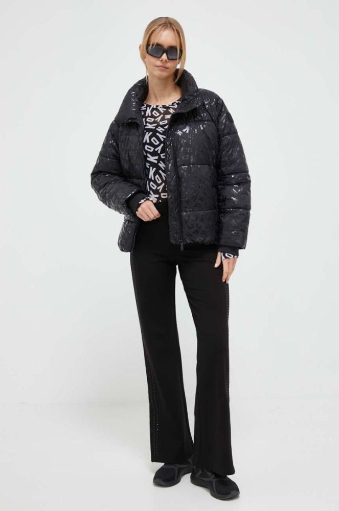 Штани Dkny жіночі колір чорний широке висока посадка (3447174) фото 2