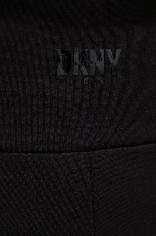 Штани Dkny жіночі колір чорний широке висока посадка (3447174) фото 6