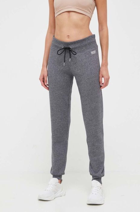 Спортивні штани Dkny колір сірий однотонні