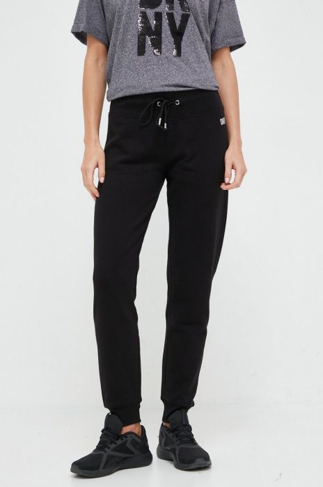 Спортивні штани Dkny колір чорний однотонні (3447184)