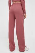 Бавовняні спортивні штани Reebok Classic колір рожевий однотонні