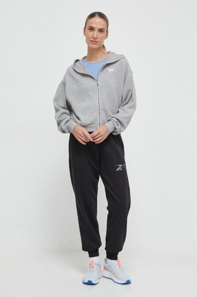 Спортивні штани Reebok MODERN SAFARI колір чорний з принтом фото 2