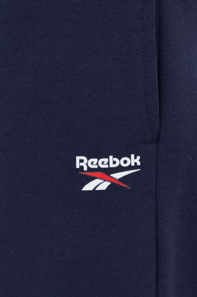 Штани Reebok жіночі колір синій однотонні фото 4