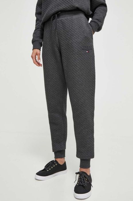 Штани лаунж Tommy Hilfiger колір сірий однотонні