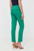 Штани Morgan жіночі колір зелений фасон сигарети висока посадка
