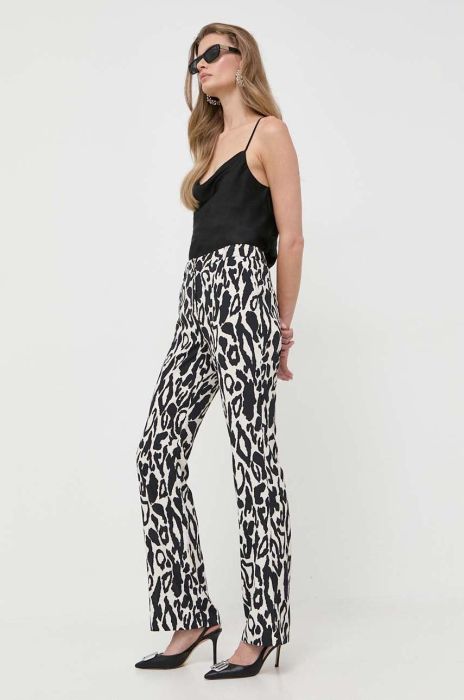 Штани Morgan жіночі кльош висока посадка колір барвистий (3486539)