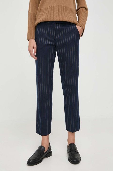 Штани MAX&Co. жіночі колір синій пряме середня посадка