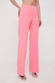 Штани MAX&Co. x Anna Dello Russo жіночі колір рожевий прямі висока посадка