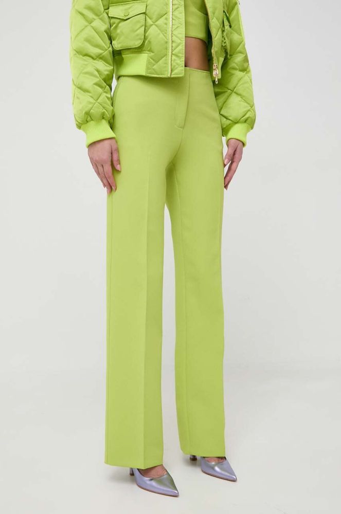 Штани MAX&Co. x Anna Dello Russo жіночі колір зелений прямі висока посадка