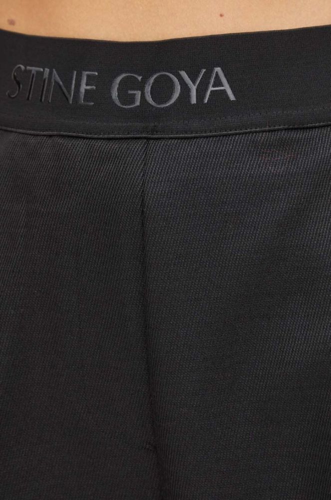 Штани з домішкою вовни Stine Goya колір чорний широке висока посадка фото 5