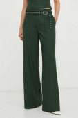 Штани Gestuz Fenaya жіночі колір зелений широкі висока посадка