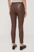 Штани Artigli жіночі колір коричневий облягаюче висока посадка
