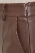 Штани Artigli жіночі колір коричневий облягаюче висока посадка