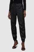 Штани AllSaints VALEDSER жіночі колір чорний фасон cargo висока посадка