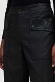 Штани AllSaints VALEDSER жіночі колір чорний фасон cargo висока посадка