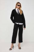 Штани MICHAEL Michael Kors жіночі колір чорний пряме висока посадка (3655566)