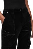 Штани AllSaints Frieda жіночі колір чорний фасон cargo середня посадка