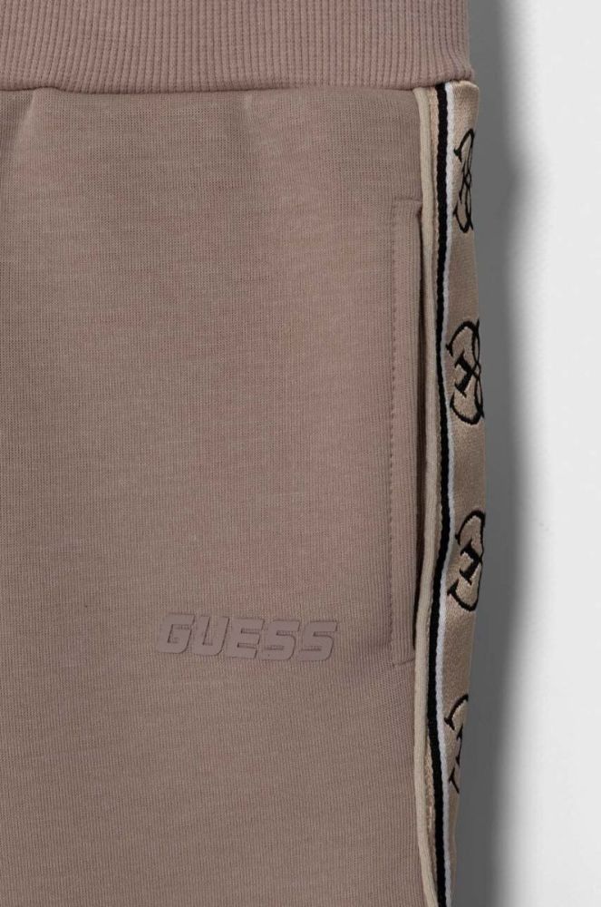 Дитячі спортивні штани Guess колір коричневий візерунок (3404424) фото 3