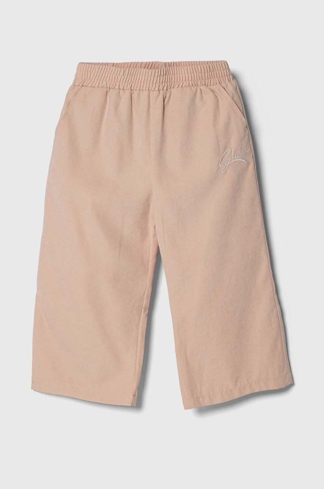 Дитячі штани Guess колір рожевий однотонні (3366549)