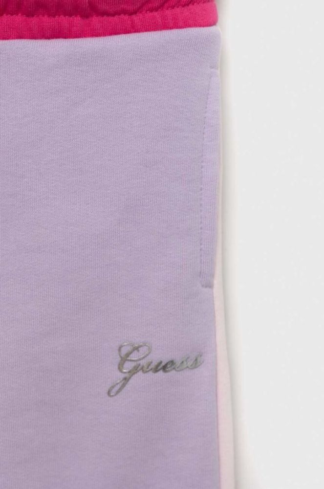 Дитячі бавовняні штани Guess візерунок колір барвистий (3296964) фото 3