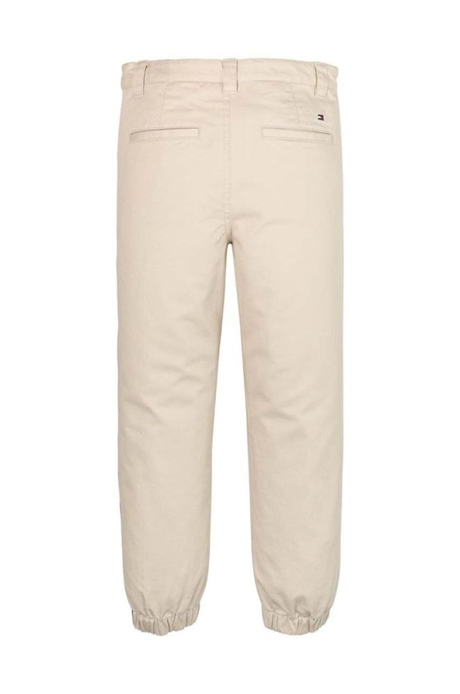 Дитячі штани Tommy Hilfiger колір бежевий однотонні (3330385) фото 2