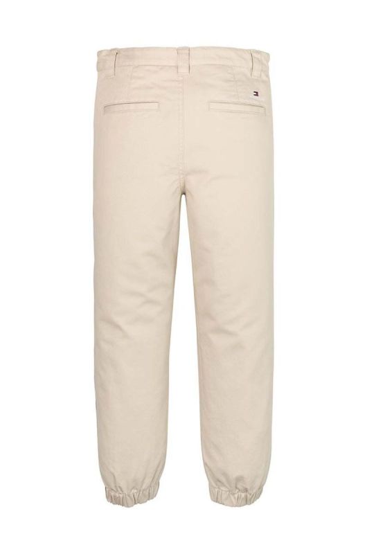 Дитячі штани Tommy Hilfiger колір бежевий однотонні (3330385) фото 2