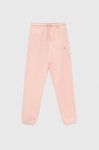Дитячі бавовняні штани Tommy Hilfiger колір рожевий однотонні (3313379)