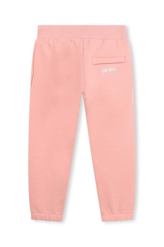 Дитячі спортивні штани Kenzo Kids колір рожевий однотонні (3425748) фото 2