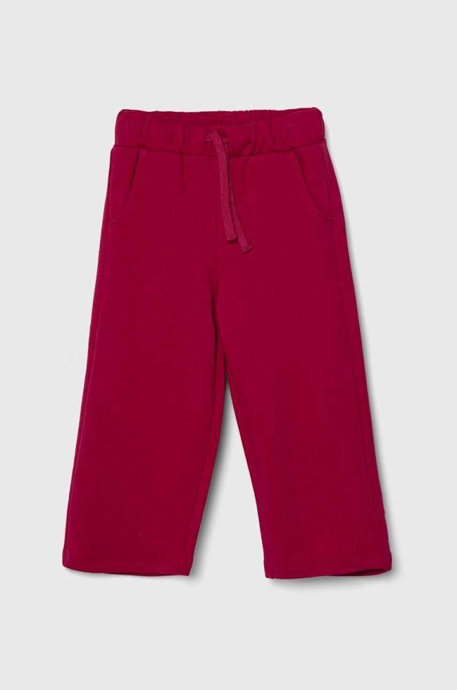 Штани United Colors of Benetton колір рожевий однотонні (3388494)