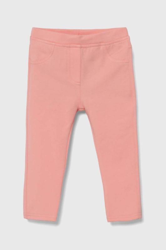 Дитячі штани United Colors of Benetton колір рожевий однотонні (3388580)