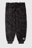 Дитячі бавовняні штани Sisley колір чорний візерунок (3398197)