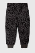 Дитячі бавовняні штани Sisley колір чорний візерунок (3398197)