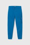 Дитячі бавовняні штани Tommy Hilfiger однотонні колір блакитний (3447241)