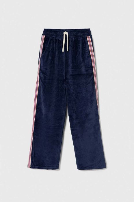 Дитячі спортивні штани United Colors of Benetton колір синій з аплікацією