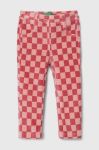 Дитячі штани United Colors of Benetton колір рожевий візерунок (3497512)