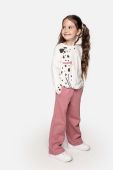 Дитячі бавовняні штани Coccodrillo колір рожевий однотонні (3474617)