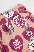 Дитячі бавовняні штани Coccodrillo x Looney Tunes колір коричневий візерунок